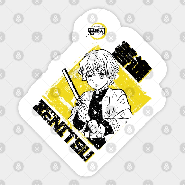 DEMON SLAYER: ZENITSU YELLOW (GRUNGE STYLE) Sticker by FunGangStore